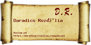 Daradics Rozália névjegykártya