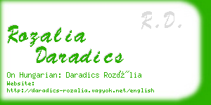 rozalia daradics business card
